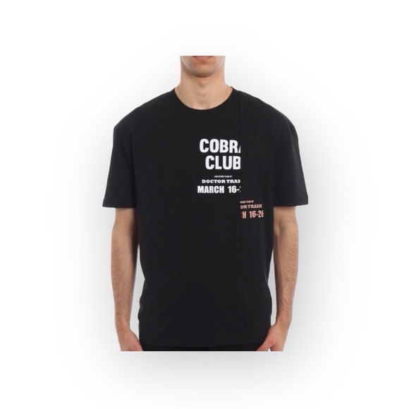 new McQ • Alexander McQueen ★ Cobra Club Patchwork Tee T Shirt ★ Black Large ★ - Picture 16 of 17